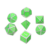 7pcs dés polyédriques en métal antique ensemble de dés multifaces ensemble de dés RPG