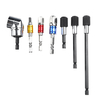 7Pcs Extension Bar Prise Impact Socket Carré Hex Shank Socket Adaptateur Foret