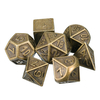 7pcs gaufrés de dés en polyhèdre de métaux lourds RPG de dés multisided fixés avec le sac
