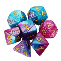 7pcs jeu de rôle de jeu de rôle polyédrique de dés avec le sac