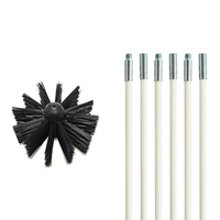 7pcs kit de brosses pour conduits de dessiccation pour nettoyeur de nettoyant pour solvant,  tête de brosse à peluches