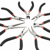 7pcs mini Pinces à Long Nez Rond et Plat Outils Multi-tailles Pinces Fixées