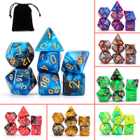 7PCS Polyhedral Dices Set For Dungeons & Dragons Dice Desktop TRPG Game Dices