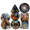 7PCS T&G Creative Universe Galaxy dés polyédriques fixés pour les jeux de bureau de jeu du MDN