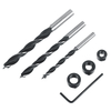 7pcs trou de poche gabarit de foret guide de travail du bois ensemble de localisateur de trou de foret dangle obliq
