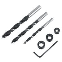 7pcs trou de poche gabarit de foret guide de travail du bois ensemble de localisateur de trou de foret dangle obliq