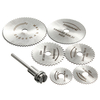 7pcs circulaire en bois coupe des disques de lame de scie avec mandrin
