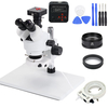 7X-90X Microscope trinoculaire à zoom stéréo grand support de Table avec caméra de Microscope 48MP 2X lentille dobj