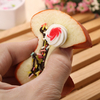 7x2.3cm aléatoire squishy simulation toast décoration aimant réfrigérateur