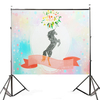 7x5ft argent licorne rose fleurs douche photographie toile de fond studio prop fond