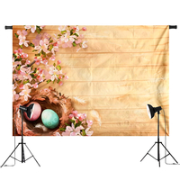 7x5FT Fleurs Fleur Oeufs De Pâques Photographie Toile De Fond Studio Prop Fond