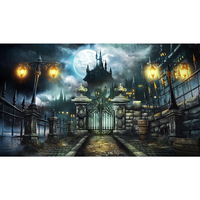 7x5FT Halloween Château dHorreur Thème Photographie Toile de Fond Studio Prop Fond