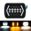 7x6 5X7 55W H4 LED Phares DRL 1PCS pour pick-up Jeep / Cherokee XJ / Wrangler YJ / Toyota
