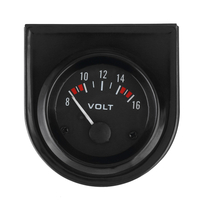 8-16V 2 `` 52mm jauge de tension voltmètre jauge de pression dhuile Auto voiture blanc