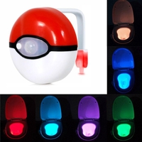 8-Couleurs Sûr Fiable Corps Capteur de Mouvement Automatique Siège Toilette LED Nuit Lumière Lampe Pour Salle De Bains P