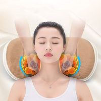 8 oreiller de Massage de la tête Relax vibrateur épaule électrique chauffage du dos pétrissage thérapie infrarouge Shiat