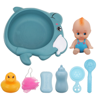 8 Pcs Bébé Enfants Bassin De Bain Poupée Canard Douche Baignoire Jouets Flottants