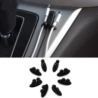 8 PCS Fixation De Voiture Câble Gestion Autocollant Adhésif De Bureau USB Câble Clip Organisateur Écouteur Titulaire