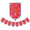 8 Pcs Ramadan Mubarak Arabe Bunting Célébration Islamique Bannière Drapeau Décorations