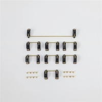 8 pièces 6.25U 2U stabilisateurs de montage sur carte PCB noir Transparent commutateurs satellites mécaniques plaqués or