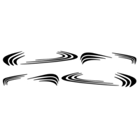 8 pièces rayures autocollants côté corps décalcomanies universelles pour voiture camion camping-car cheval RV Van campin