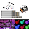 8 pièces voiture moto ATV bande RGB LED télécommande sous Glow Neo Kit de lumière multicolore