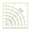 8 pouces multifonctionnel Arcs ventilateur couette cercle coupe règle outil de couture bricolage en plastique règle coup