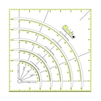 8 pouces multifonctionnel Arcs ventilateur couette cercle coupe règle outil de couture bricolage en plastique règle coup