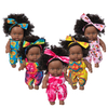 8 pouces Silicone vinyle habiller mode fille africaine réaliste Reborn réaliste nouveau-né bébé poupée jouet pour enfant