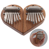 8 tons Mini Kalimba Mini Amour Coeur Forme Pouce Piano Bois + Métal Matériel Kalimba Pour Débutants/Cadeaux