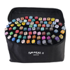 80 couleurs double pointe stylos marqueur permanent stylo surligneur avec étui de transport pour dessin croquis colorati