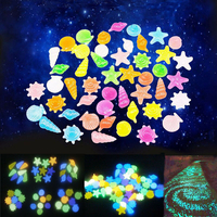 80 pcs / pack cailloux lumineux Aquarium pierres de lueur décorative vie marine coquillages étoiles de mer réservoirs de