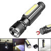 800LM T6 + COB Zoomable multifonction LED lampe de poche avec aimant pratique & 18650 Li-batterie USB Rechargeable lampe