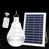 80/150W solaire LED ampoule lumière 5 Modes télécommande USB Rechargeable lumière de secours veilleuse Camping en plein