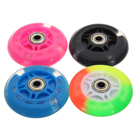 80mm LED Flash Roue lumineuse avec 2 roulements à billes ABED-7 pour mini scooter micro