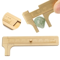 80mm Mini jauge coulissante en laiton vernier perle fil bijoux mesure étrier de poche