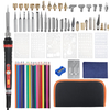 80W bois brûlant stylo outils de soudure pochoir fer artisanat ensemble outil de pyrogravure