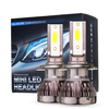 80W Mini voiture COB LED phares ampoules H1 H4 H7 H8 9005 9006 9012 antibrouillard 10000LM 6000K blanc DC 9-32V 2 pièces