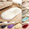 80x180CM moelleux ovale tapis salon canapé résistant au froid tapis de pied chambre tapis antidérapant