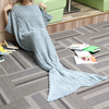 80x190CM fil adulte tricoté queue de sirène couverture à la main Crochet jeter Super Soft canapé lit tapis