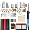 81 pièces ensemble de stylo à bois pochoir conseils de fer à souder outils Kit de pyrographie