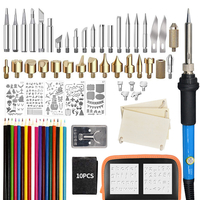 81 pièces ensemble de stylo à bois pochoir conseils de fer à souder outils Kit de pyrographie
