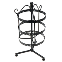 81 Trous 3-tiers Rotatif Fer Bijoux Rack Boucles Doreilles Anneaux Présentoir Outils Kit