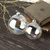 8/10 cm ornement de boule de verre irisé de Noël décorations de mariage suspendues