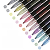 8/12 pièces stylo marqueur Double ligne ensemble couleur métallique marqueur de contour magique paillettes pour dessin p