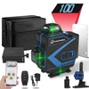 8/12/16 ligne 360 ° rotatif 3D niveau laser vert ensemble doutils de mesure croisée à nivellement automatique