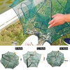 8/12/16 Trous Cage à Crevettes Filet De Pêche Automatique Nylon Piège Pliable De Poisson De Crabe