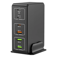 818H 120W 6-Port USB PD Charger 3C+3A Fast Charging Wall Charger Adapter EU Plug for iPhone 12 13 14 14Pro for Samsung G