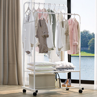 81X37X4CM Floor Cloth Armoire Hanger Holder Iron Metal Vêtements Organizer