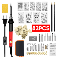 82 pièces 110 V ~ 240 V 60 W température réglable fer à souder électrique Kit de soudage bricolage éléments de noël